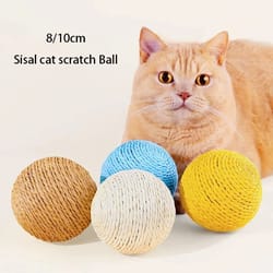 interactive sisal cat scratching ball for dental care & play