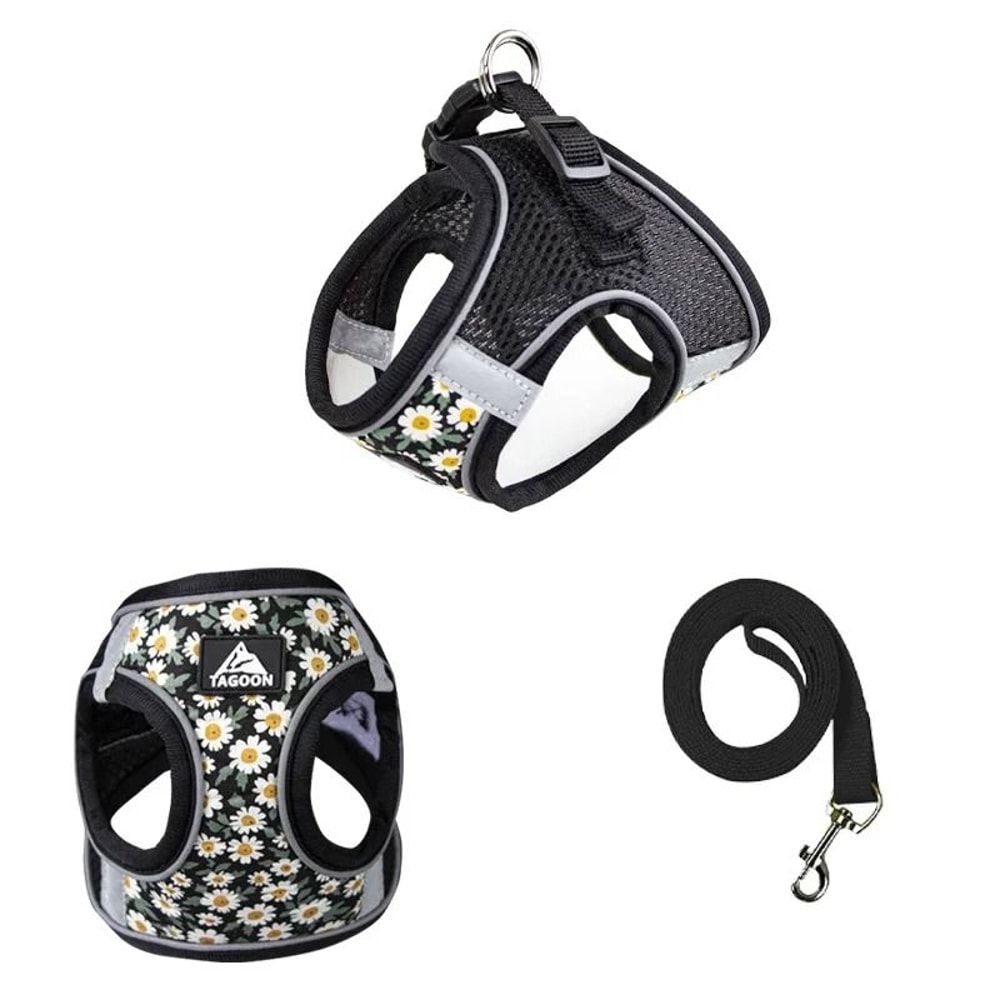Reflective No Escape Pet Harness And Leash Set For Cats Small Dogs 10