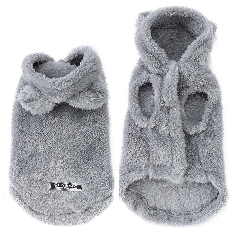 Cozy Fleece Cat Sweater Hoodie For Sphynx Cats Small Dogs Warm Pet Winter Coat 0