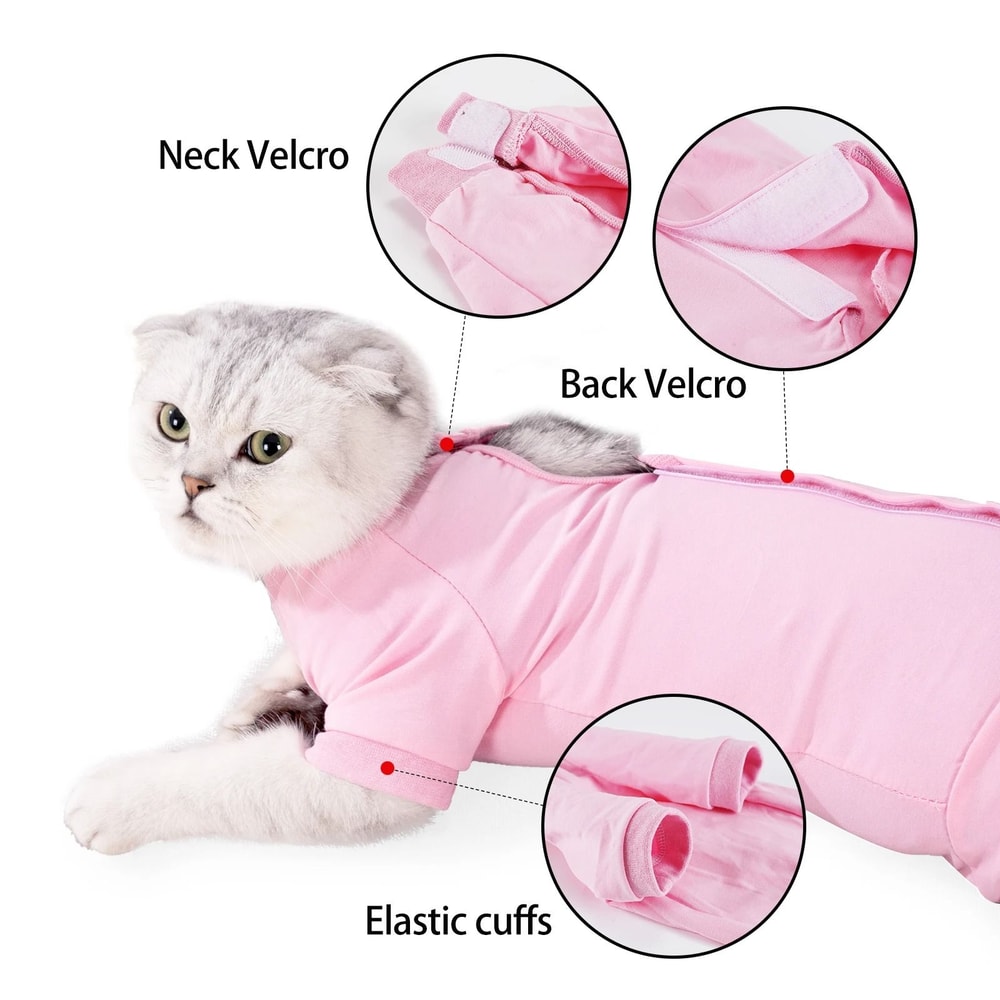 ComfortGuard Cat Recovery Suit For PostSurgery Healing AntiLicking Protection 3