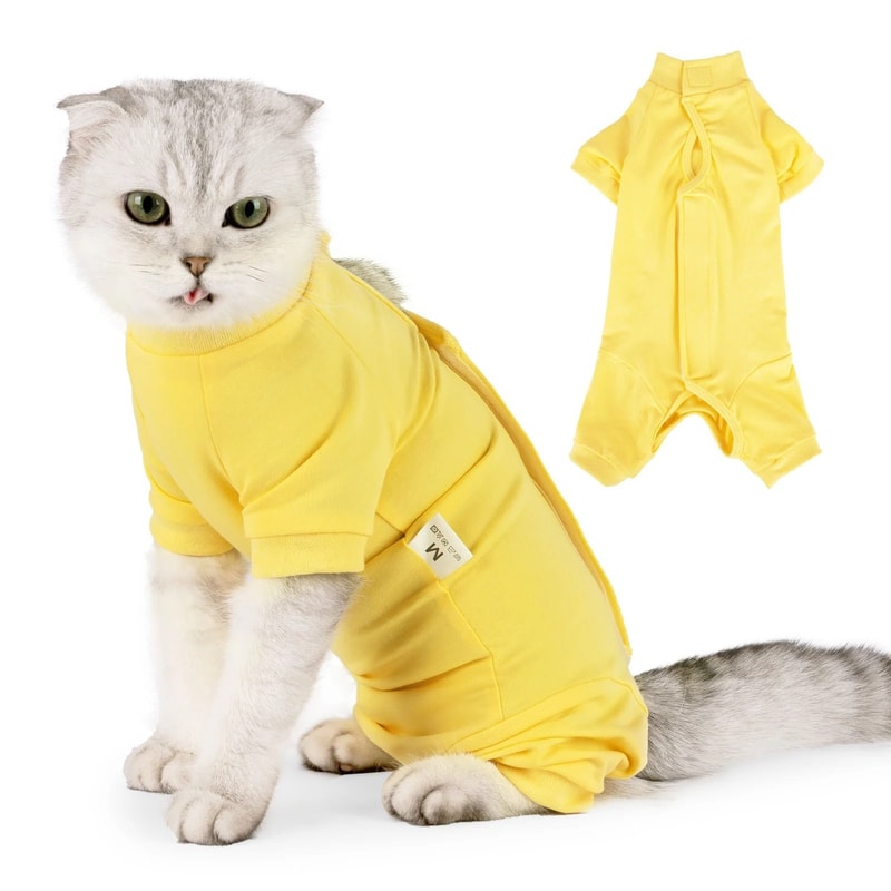 ComfortGuard Cat Recovery Suit For PostSurgery Healing AntiLicking Protection 7