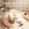3PCS Interactive Catnip Toy Balls Rabbit Fur Plush Chasing Toys For Active Indoor Cats 2