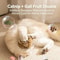 3PCS Interactive Catnip Toy Balls Rabbit Fur Plush Chasing Toys For Active Indoor Cats 2