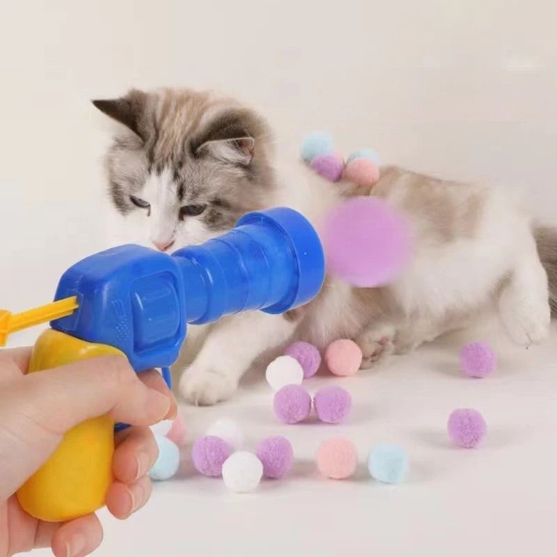 BounceBlast Interactive Cat Toy Launcher With Plush HighBounce Balls 3