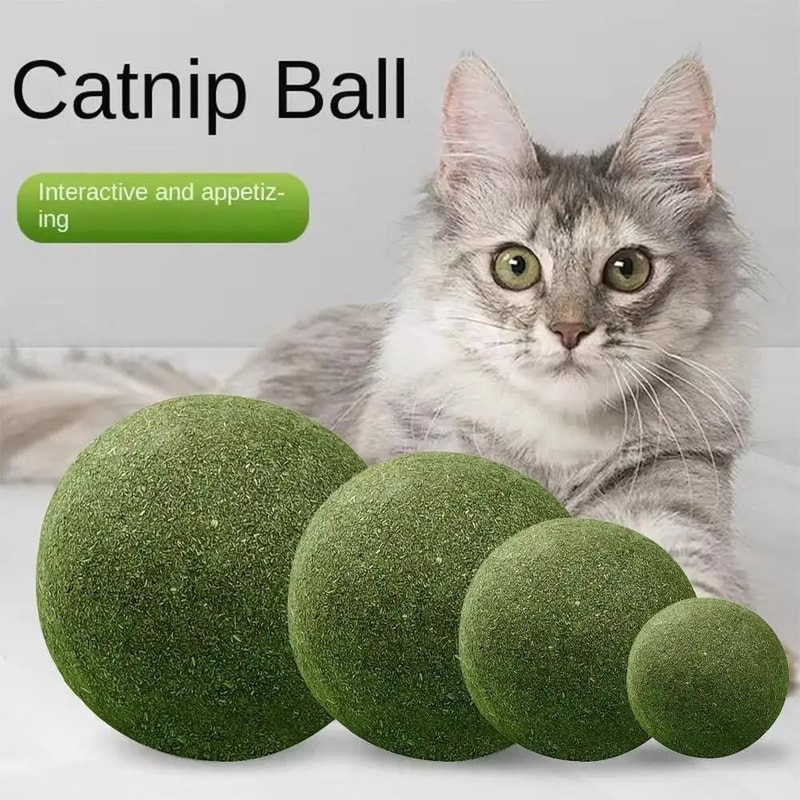 PurrMint Natural Catnip Lick Ball Long Lasting Calming Chew Toy For Cats 0