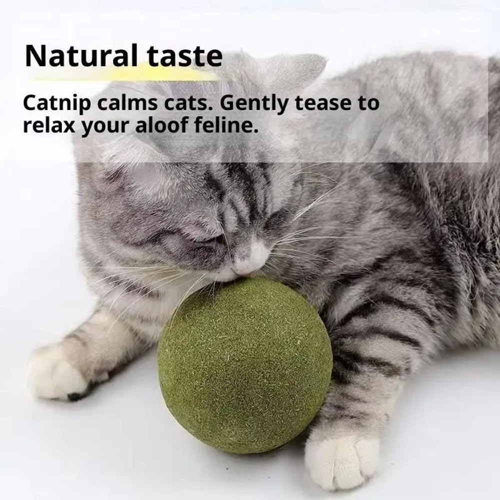 PurrMint Natural Catnip Lick Ball Long Lasting Calming Chew Toy For Cats 3
