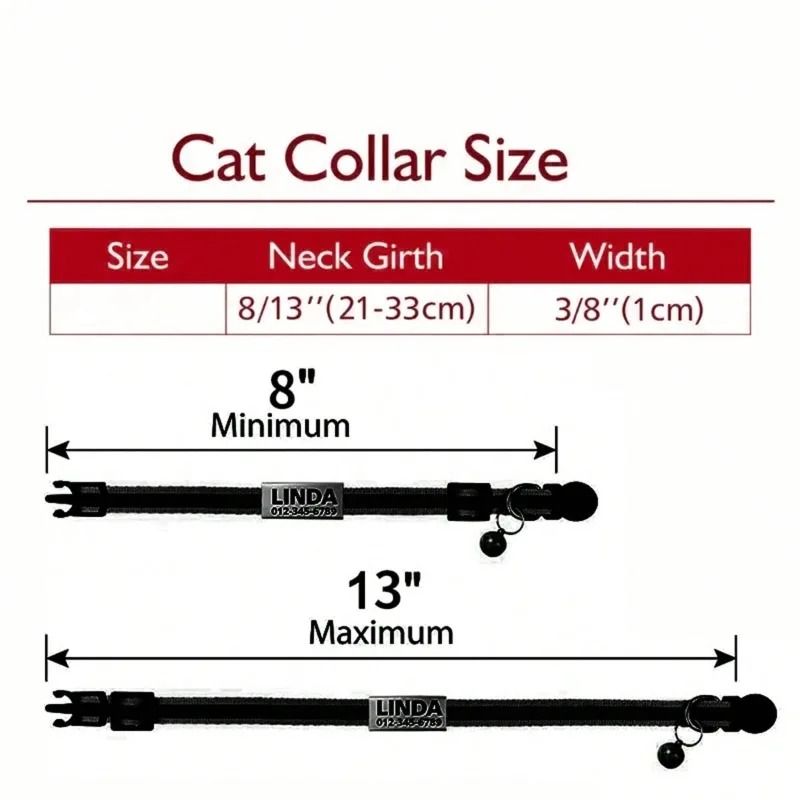 SparkleSafe Personalized Glitter Cat Collar With Custom Engraved ID Tag Breakaway Buckle 5