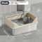 KEMORELA XL Stainless Steel Covered Cat Litter Box With High Sides Lid Scoop 4