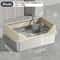 KEMORELA XL Stainless Steel Covered Cat Litter Box With High Sides Lid Scoop 7