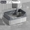 KEMORELA XL Stainless Steel Covered Cat Litter Box With High Sides Lid Scoop 8