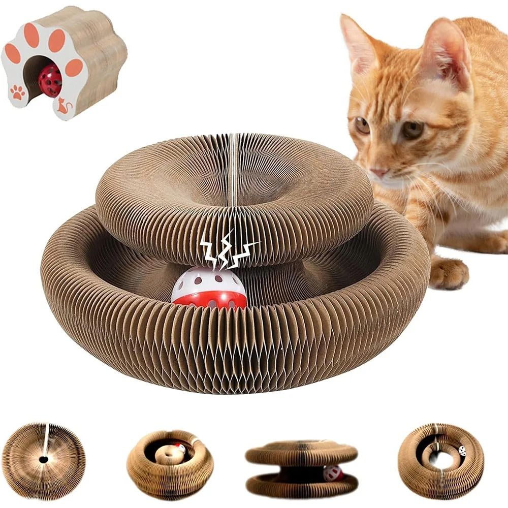 Magic Organ Cat Scratching Board Foldable Accordion Cat Scratcher Toy For Claw Care Interactive P 0
