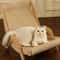 Wooden Cat Lounge Chair Scratcher Sisal Cat Scratch Chair For Relaxing Playing Claw Care 0