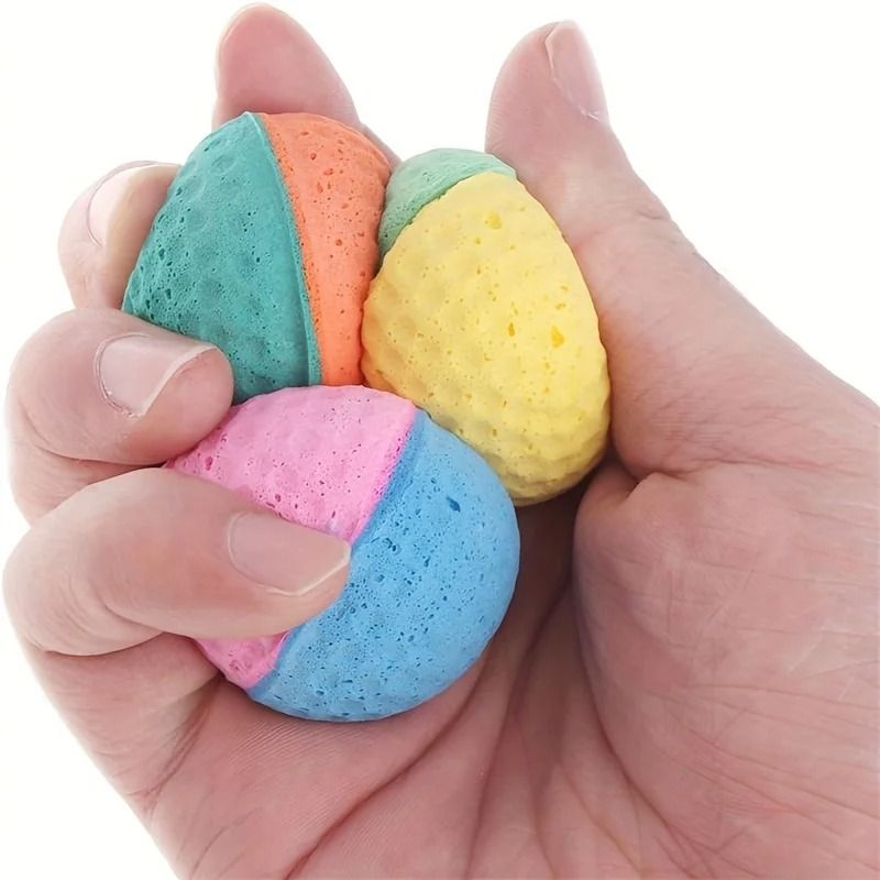 BouncePaws Soft Foam Cat Balls Interactive Quiet Chase Toys For Cats Kittens 4