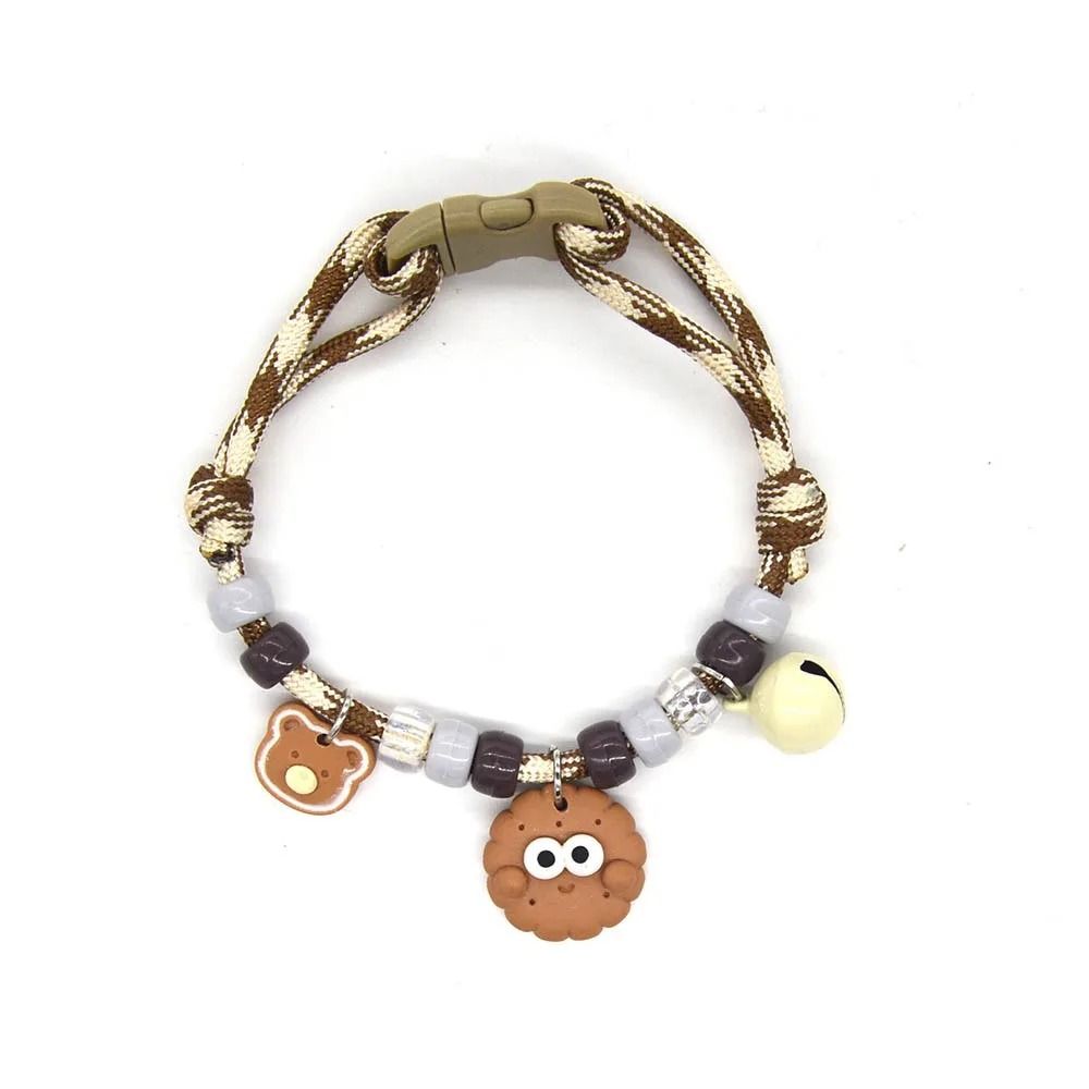 Colorful Braided Cat Collar With Bell Adjustable Pet Necklace For Cats Kittens Puppies 12