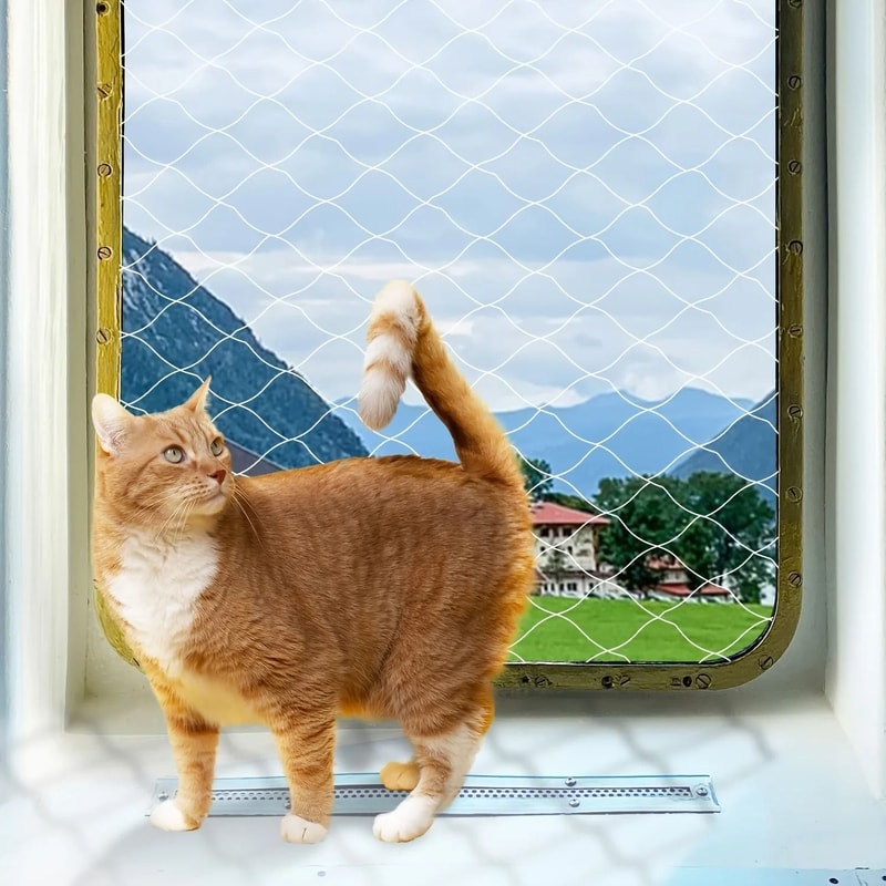 Transparent Cat Safety Net Balcony Stair Protective Barrier To Prevent Pet Falls And Escapes 0