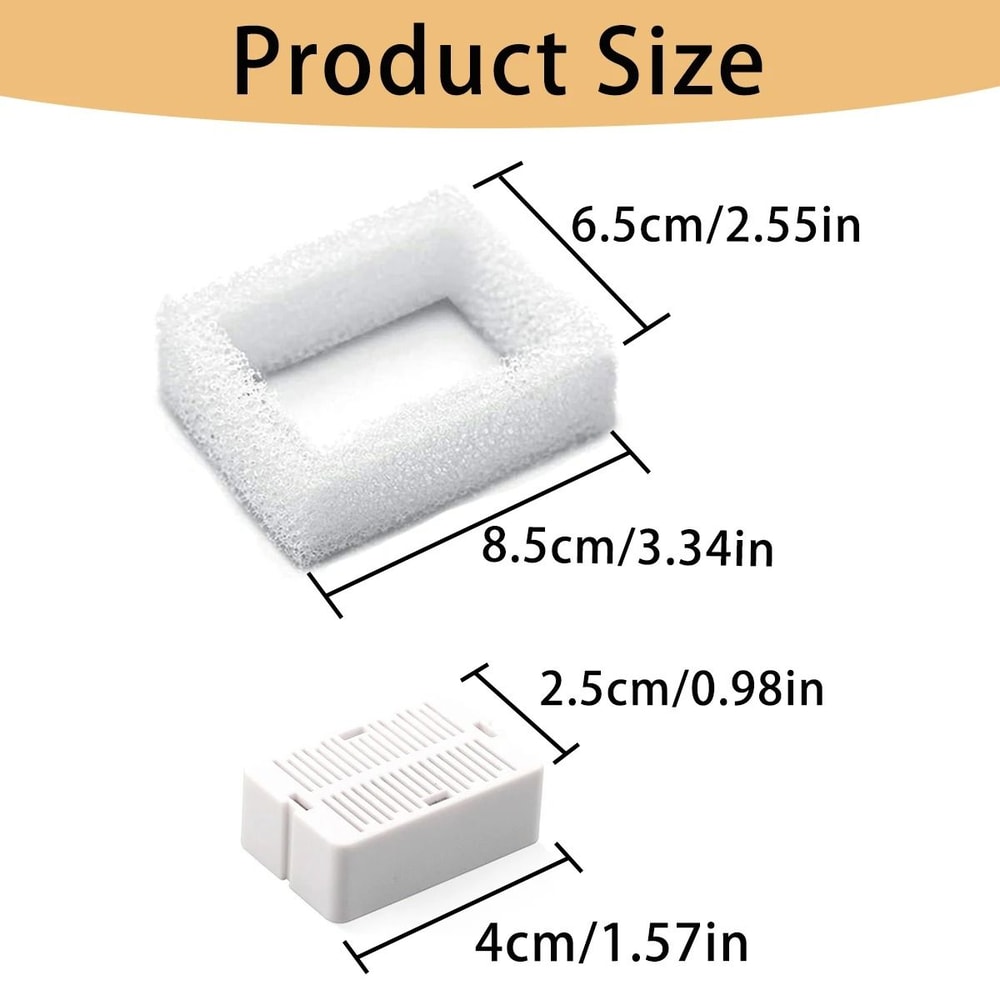 816 Pack Cat Water Fountain Filters With Foam PreFilters Activated Carbon Replacement Filter Set F 3