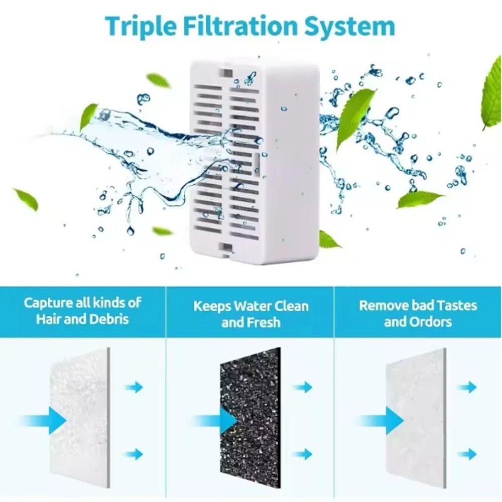 816 Pack Cat Water Fountain Filters With Foam PreFilters Activated Carbon Replacement Filter Set F 5