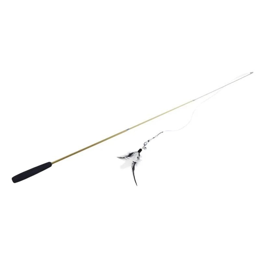 ExtendaPlay Telescopic Cat Teaser Wand With Feather Refill Head For Interactive Play 8
