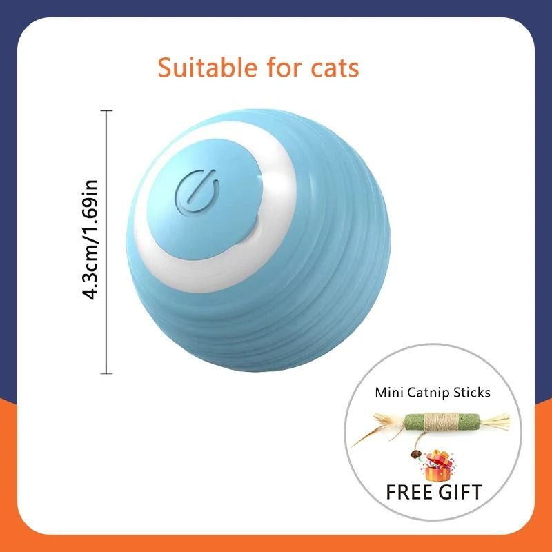 Smart Rolling Interactive Cat Ball Toy With USB Rechargeable Motion Activation 10