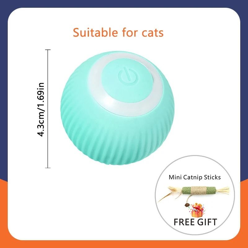 Smart Rolling Interactive Cat Ball Toy With USB Rechargeable Motion Activation 11