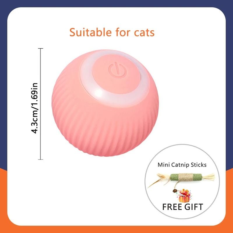 Smart Rolling Interactive Cat Ball Toy With USB Rechargeable Motion Activation 14