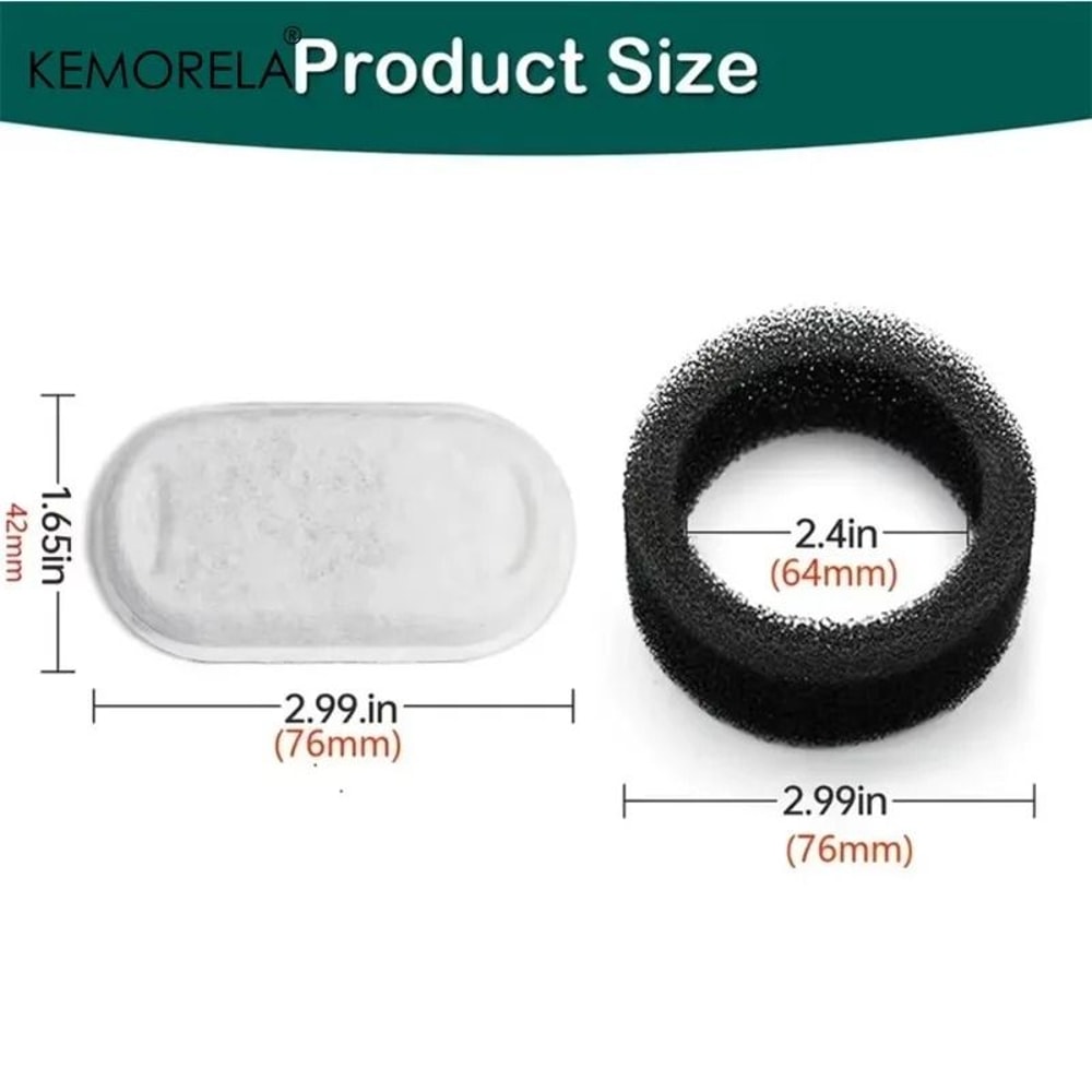 Triple Filtration Cat Water Fountain Replacement Filters For 108oz32L Pet Fountains 5