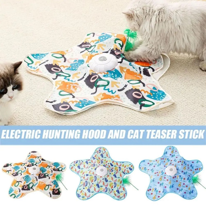 Automatic Feather Chase Cat Toy With Animal Sounds And Interactive Turntable 5