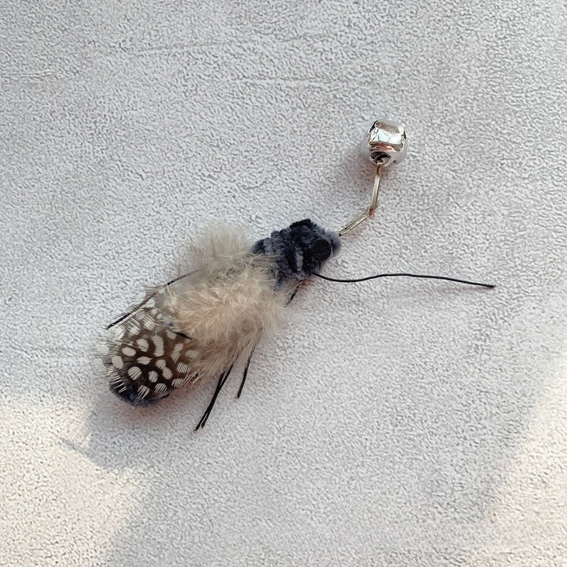 Interactive Insect Cat Wand Refills Plush Feather Bug Teaser Toy Replacement Set 6
