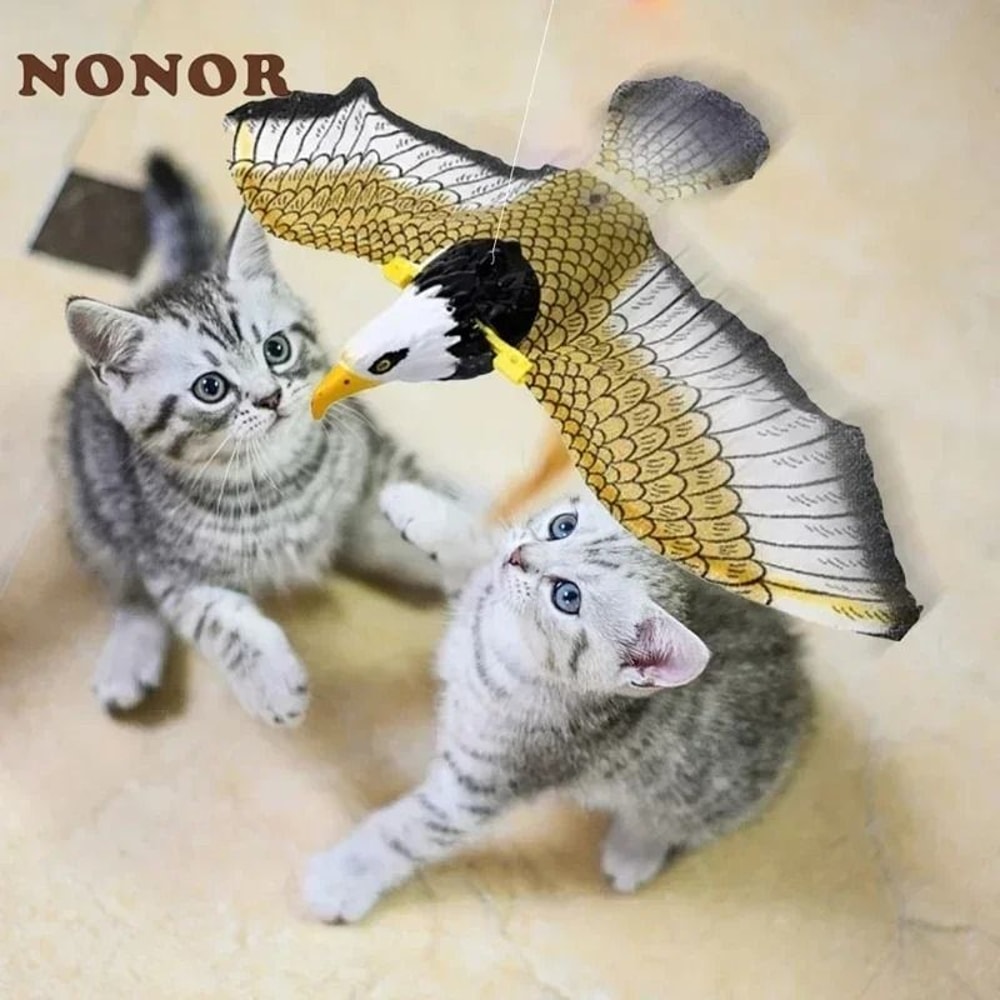 Interactive Electric Flying Bird Cat Toy With Realistic Flapping Motion 0