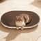 Large Corrugated Cat Scratcher Bed With Oval Lounge Design For Indoor Cats 0
