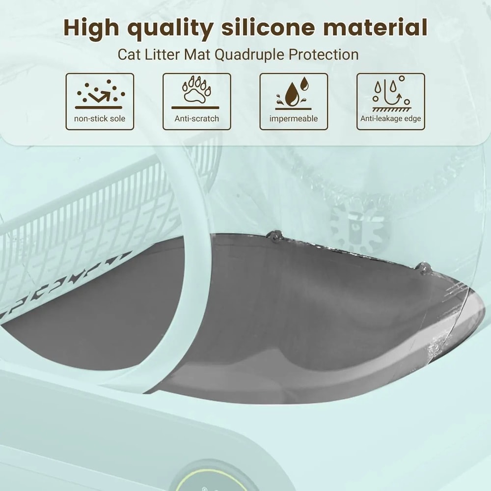 Silicone Litter Catching Pad For TONEPIE Automatic SelfCleaning Cat Litter Box 5
