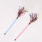 Interactive Colorful Stripe Cat Wand Teaser Toy For Indoor Cats Kittens 7