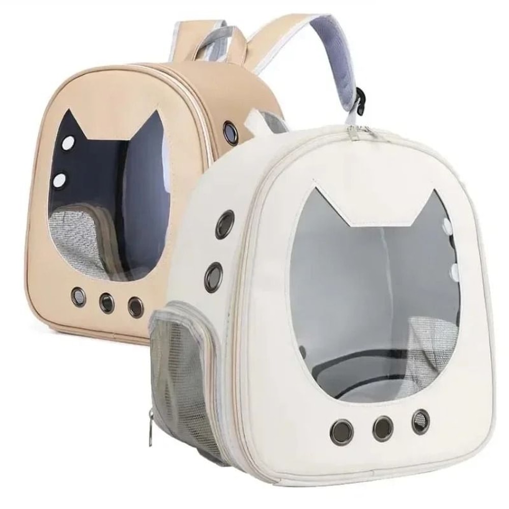 Portable Transparent Pet Backpack Carrier For Cats Small Dogs With Breathable Foldable Travel Desi 1