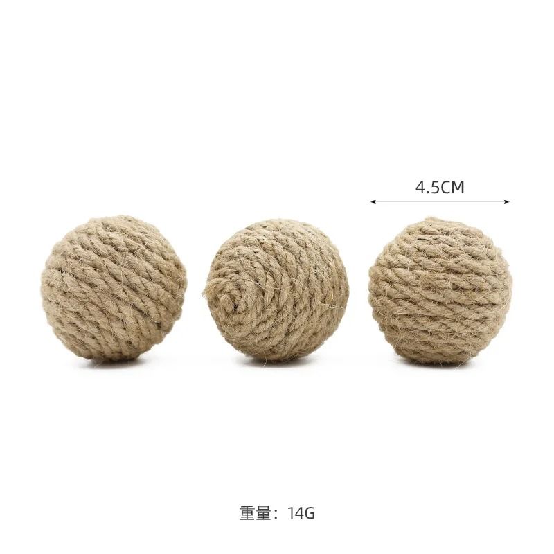 Natural Sisal Cat Toy Ball For Chewing Chasing And Indoor Play 3