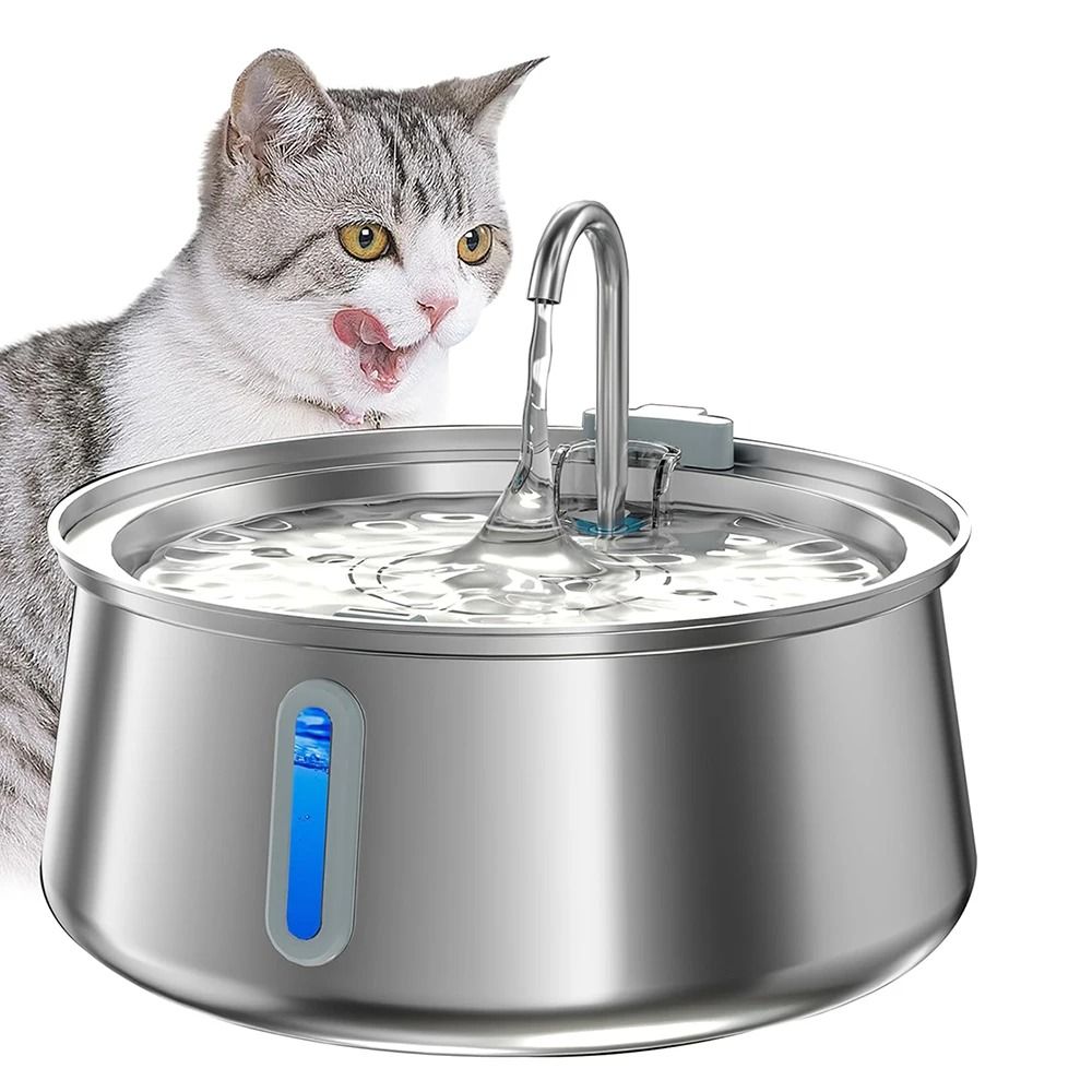 4L Stainless Steel Automatic Cat Water Fountain 1