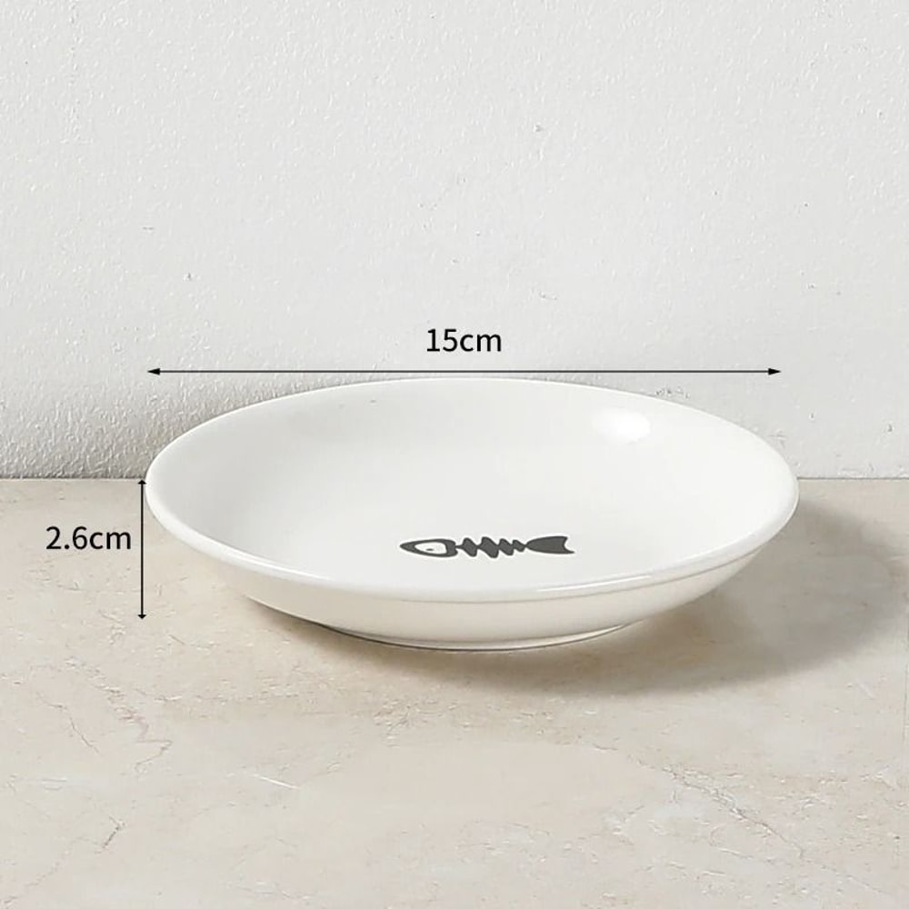 Elevated Ceramic Cat Bowl With Iron Stand AntiSpill Feeding Dish For Food Water 4