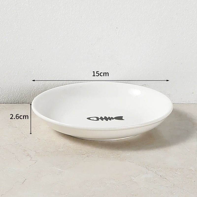 Elevated Ceramic Cat Bowl With Iron Stand AntiSpill Feeding Dish For Food Water 4