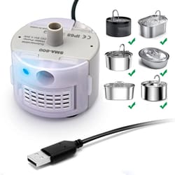 sma-800 silent pet fountain pump usb replacement motor for cat & dog water fountains