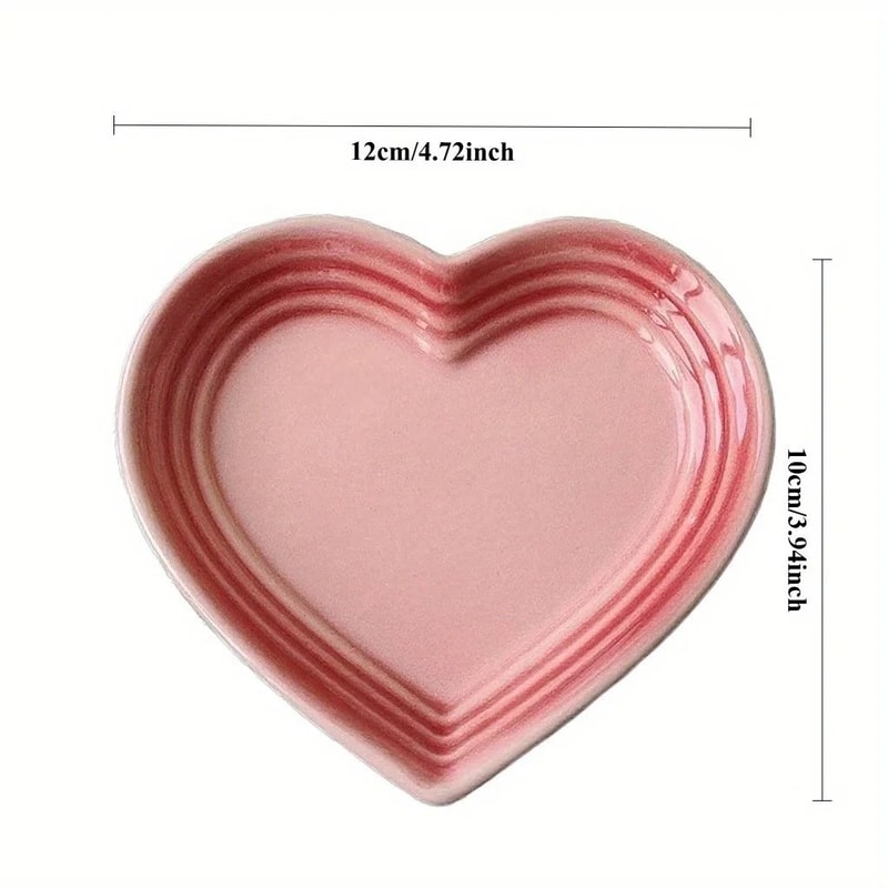 Elevated HeartShaped Ceramic Pet Bowl AntiVomiting Feeding Dish For Cats Small Dogs 1