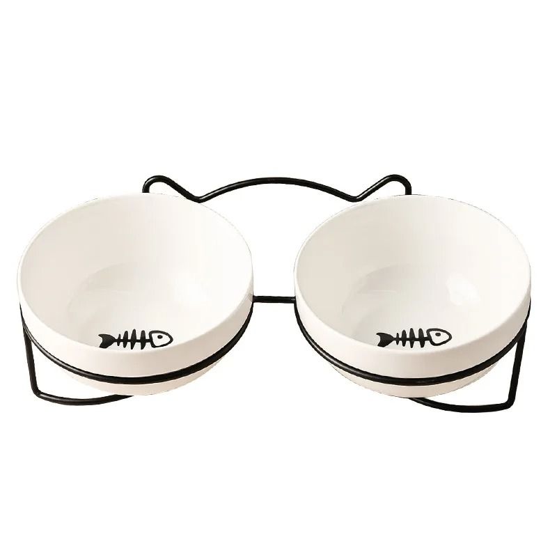 2029 Fl Oz Elevated Ceramic Pet Bowl With Raised Stand For Cats Small Dogs 13