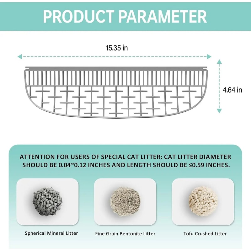 Tonepie TiPro Smart Cat Litter Box Removable Filter Screen Sand Baffle Accessory 13