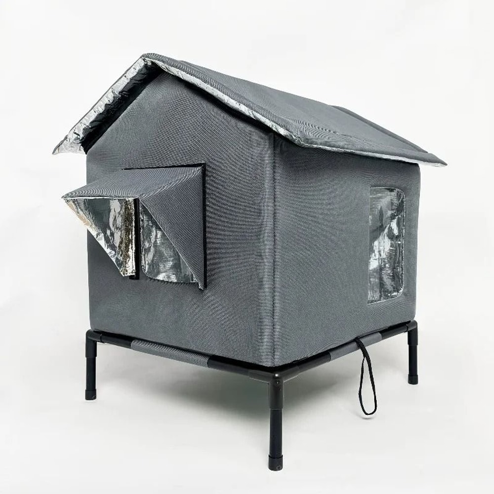 Insulated Outdoor Cat House Winter Warm Cat Shelter WeatherResistant Pet Nest For Stray Indoor Cat 9