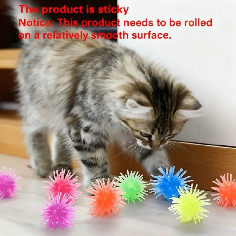 Colorful Interactive Cat Ball Set Automatic Rolling Play Toys For Indoor Cats Kittens 3