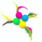 5Piece Feather Shuttlecock Crinkle Cat Balls For Interactive Indoor Play 3