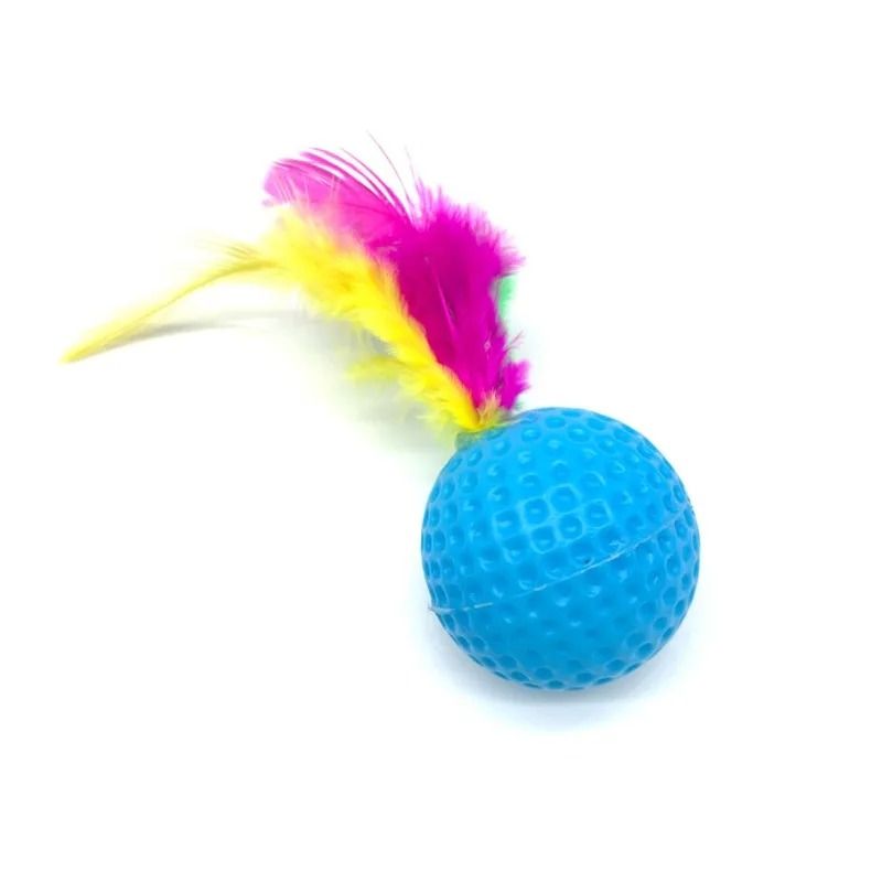 5Piece Feather Shuttlecock Crinkle Cat Balls For Interactive Indoor Play 4