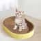 Oval Corrugated Cardboard Cat Scratcher Bed With Lounge Nest Furniture Protection 3