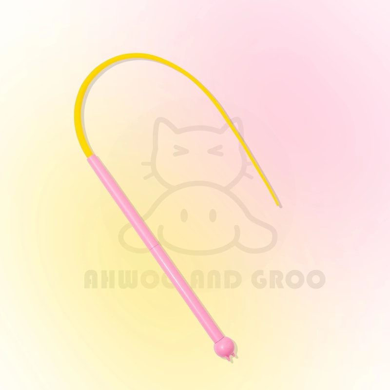Macaron Mouse Tail Cat Wand Toy With Bell Flexible Silicone Teaser Tail 10