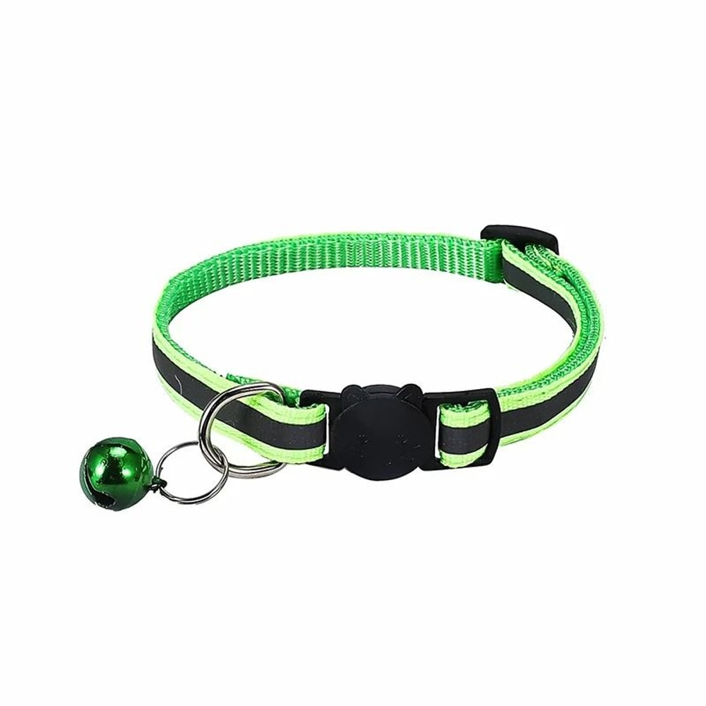 Reflective Breakaway Cat Collar With Bell Adjustable Safety Buckle For Cats And Kittens 9