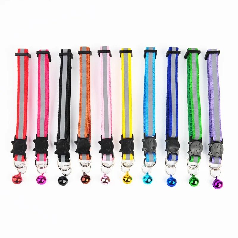 Reflective Breakaway Cat Collar With Bell Adjustable Safety Buckle For Cats And Kittens 16