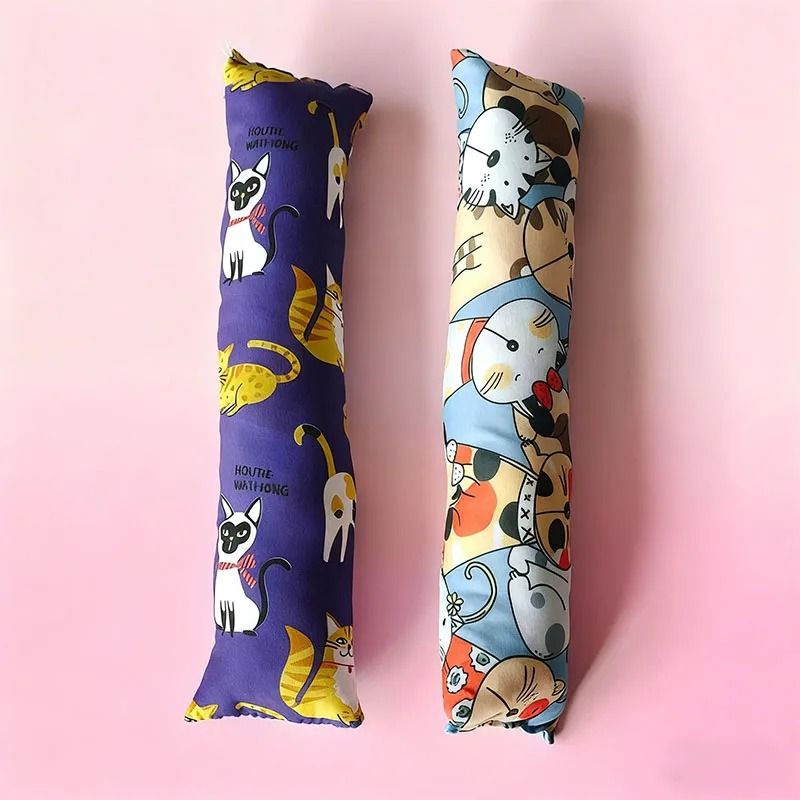 Cat Grass Plush Chew Pillow Interactive Catnip Kicker Toy For Indoor Cats 6